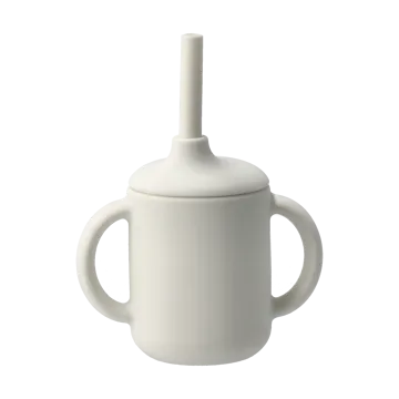 Idun mugg med sugrör silikon 120 ml - Vanilla - Scandi Living