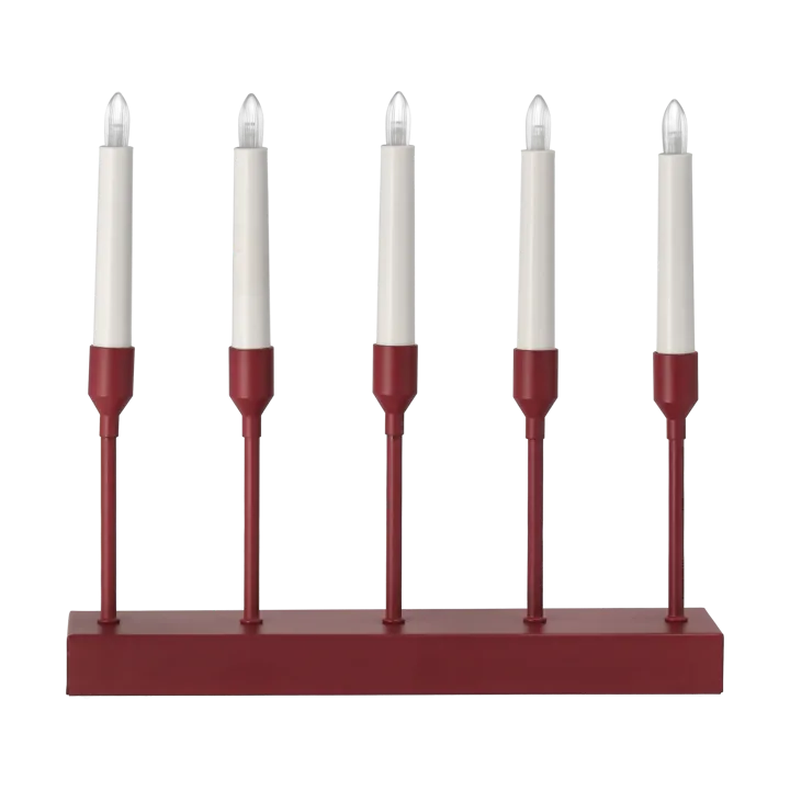 Kindle portabel adventsljusstake 30 cm - Mörkröd - Scandi Living