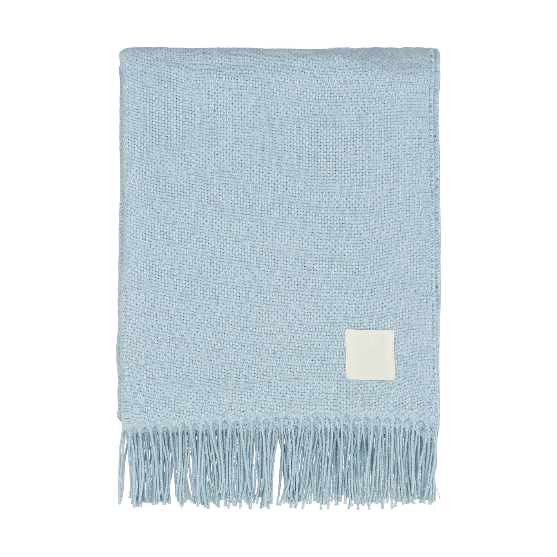 Loom bomullspläd 125x170 cm, Sky blue Scandi Living