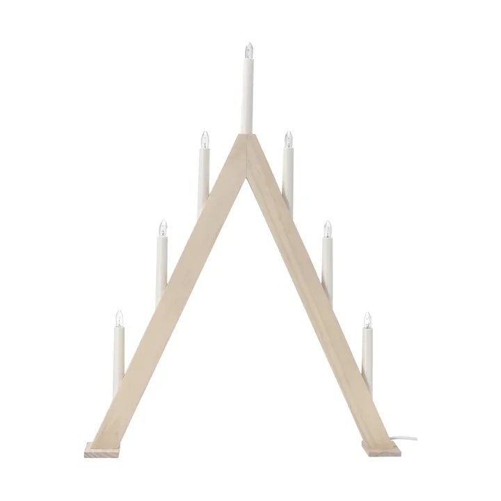 Nord adventsljusstake 60 cm - Vitlaserad - Scandi Living