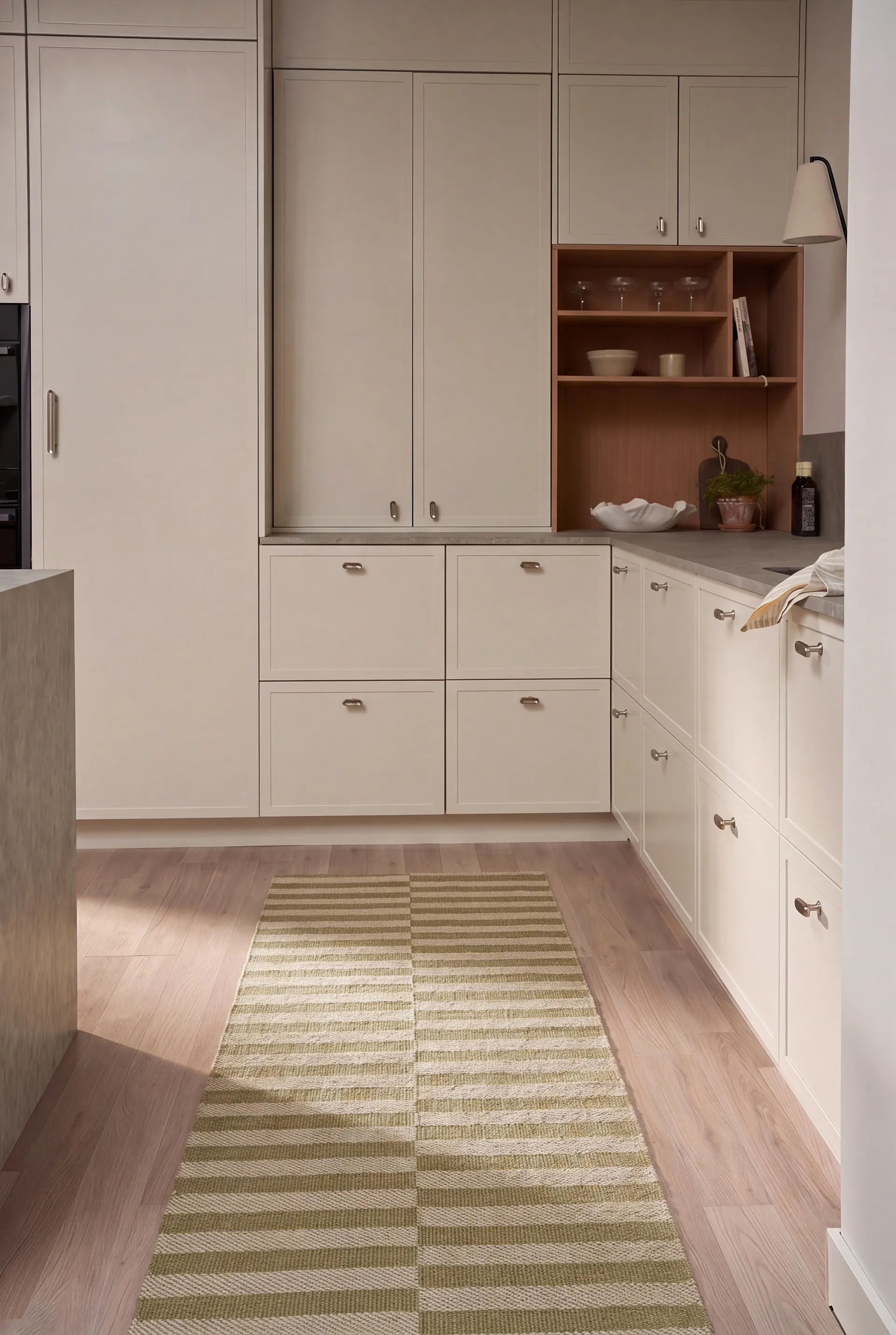 Path gångmatta, Olive green, 70x200 cm Scandi Living