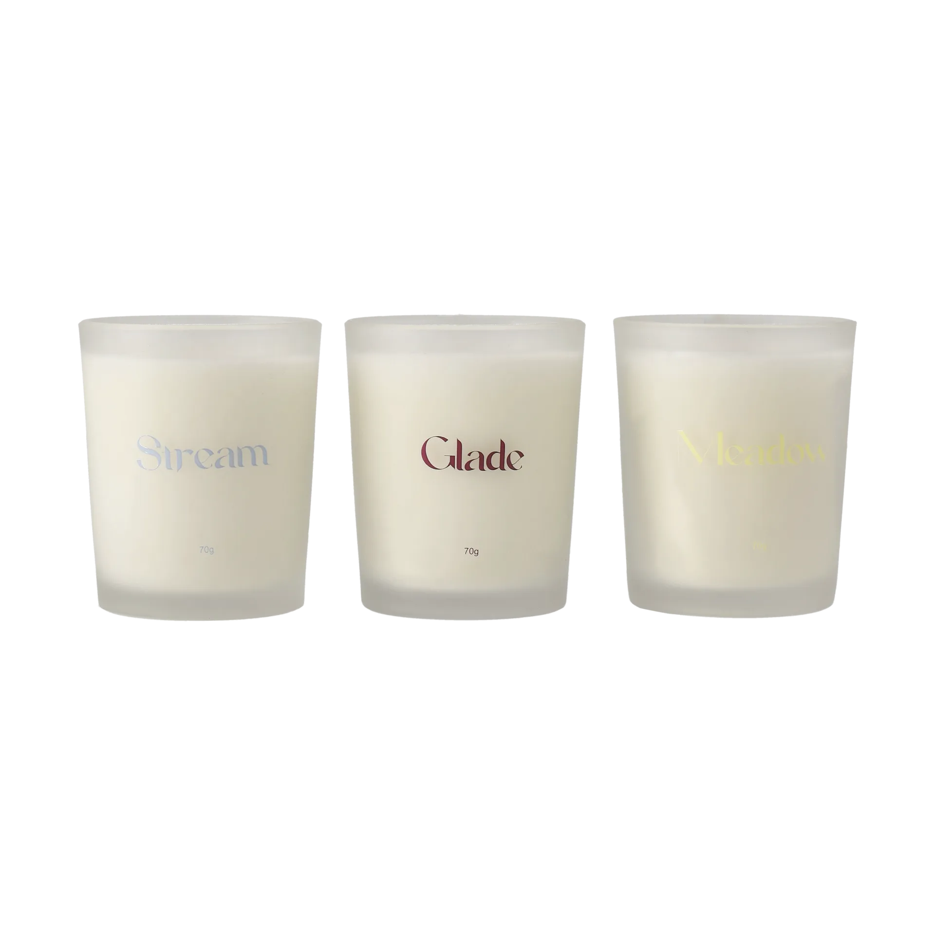 Presentförpackning doftljus 70g 3-pack, Stream/Glade/Meadow Scandi Living