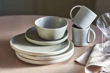 Sandsbro assiett ljusgrå, Ø20 cm, 4-pack - Scandi Living