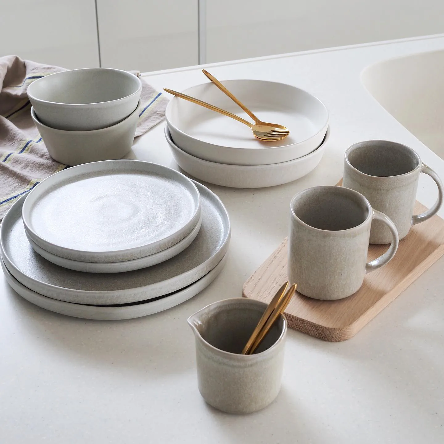 Sandsbro pastatallrik offwhite, Ø23 cm, 8-pack Scandi Living