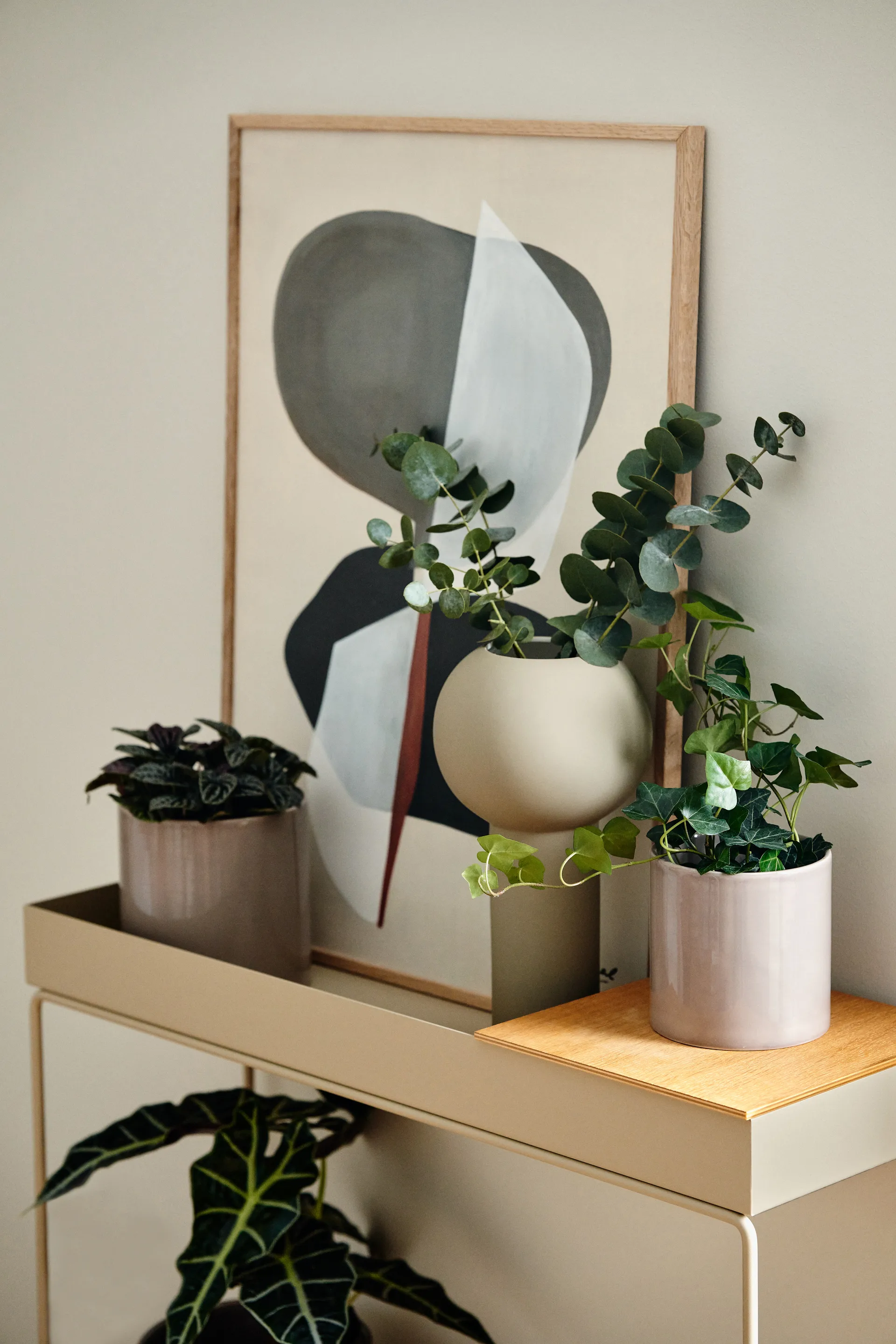 Sleek kruka Ø15 cm, Beige Scandi Living