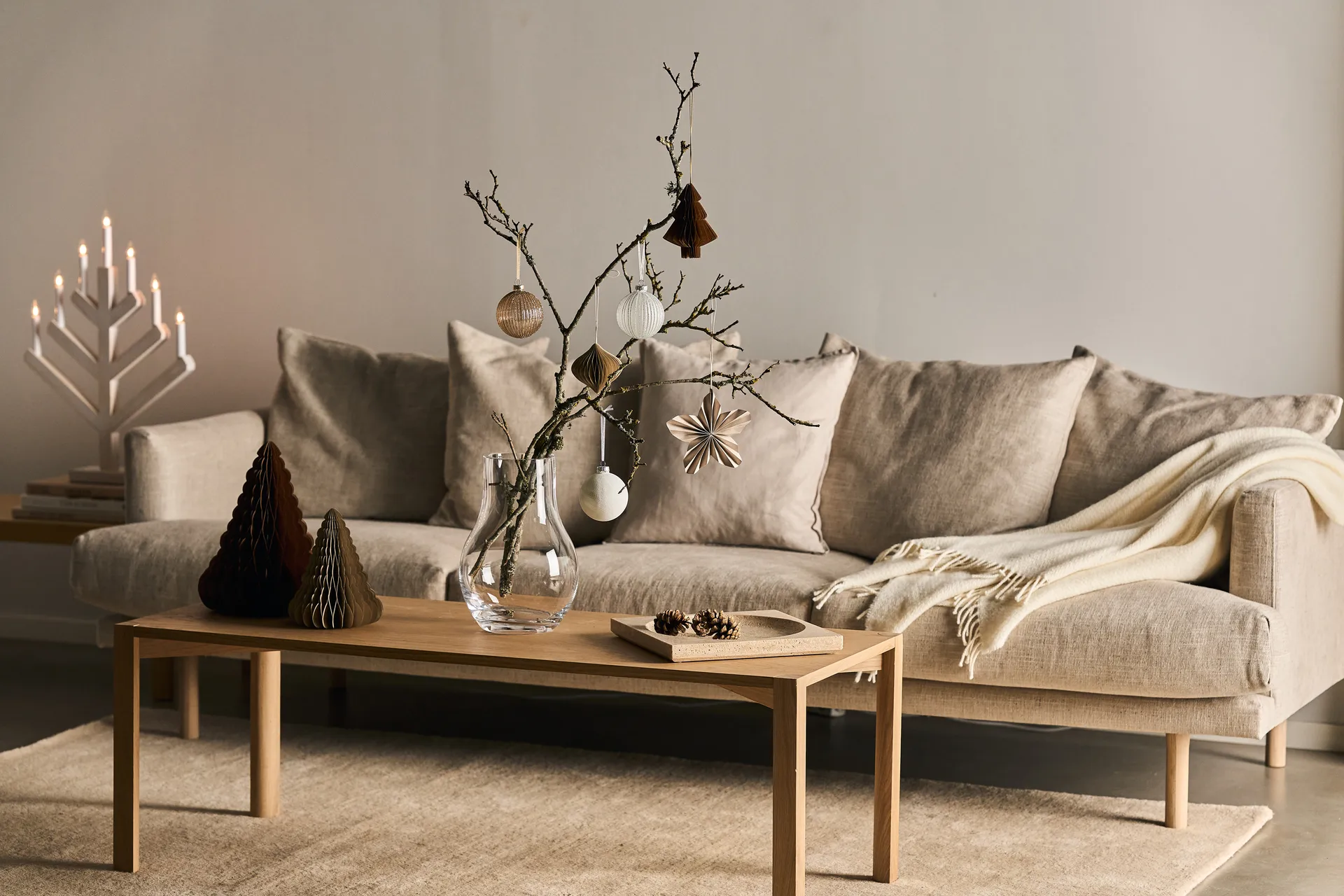 Snowing julgranskula 6-pack, White Scandi Living