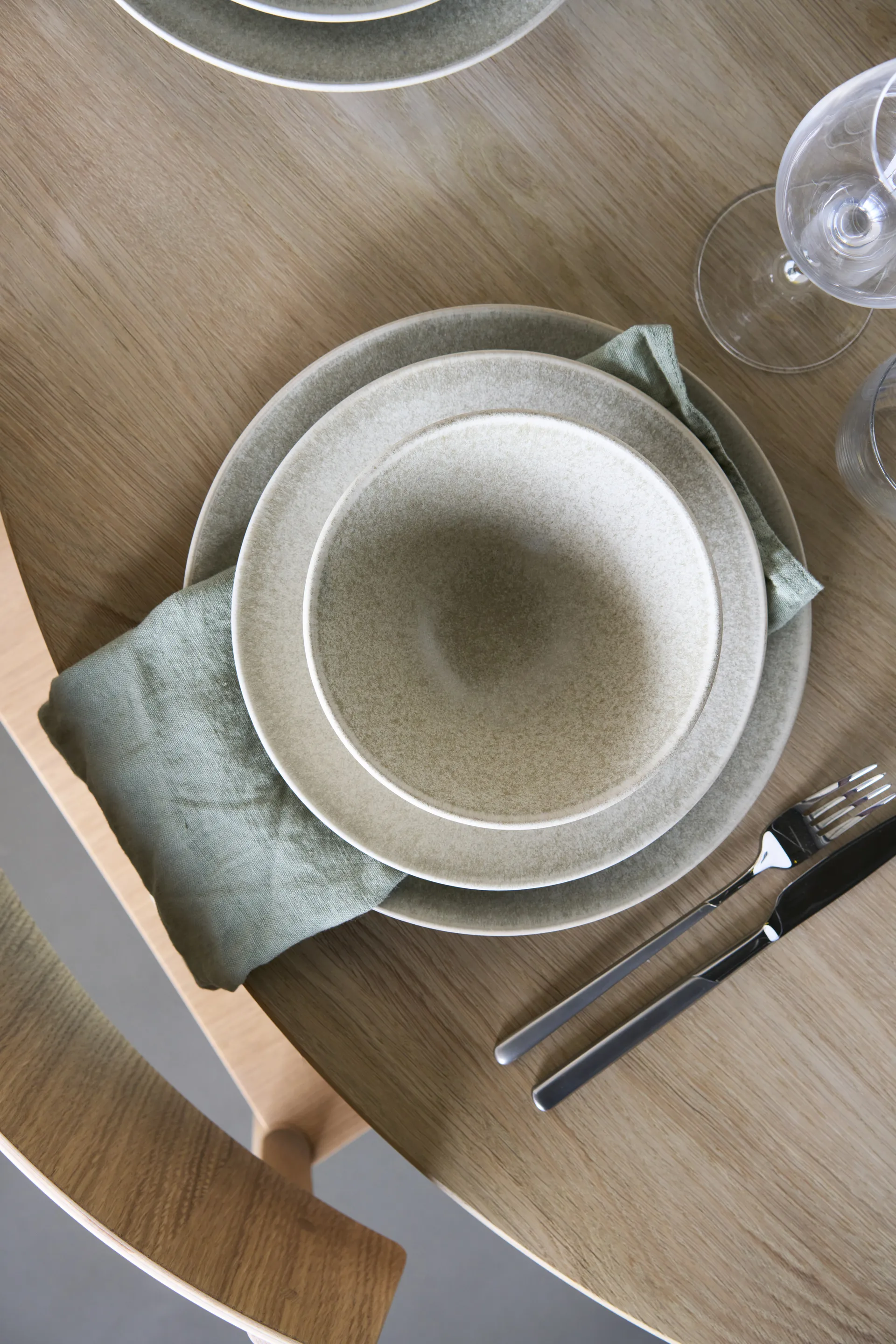 Terra assiett, Beige stengods, Ø22 cm Scandi Living