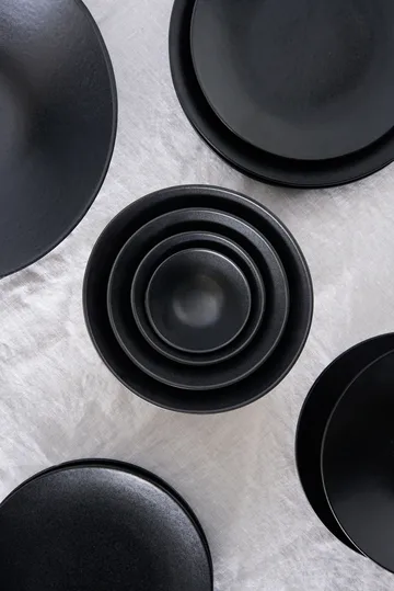 Terra serveringsskål - Svart stengods, Ø12 cm - Scandi Living