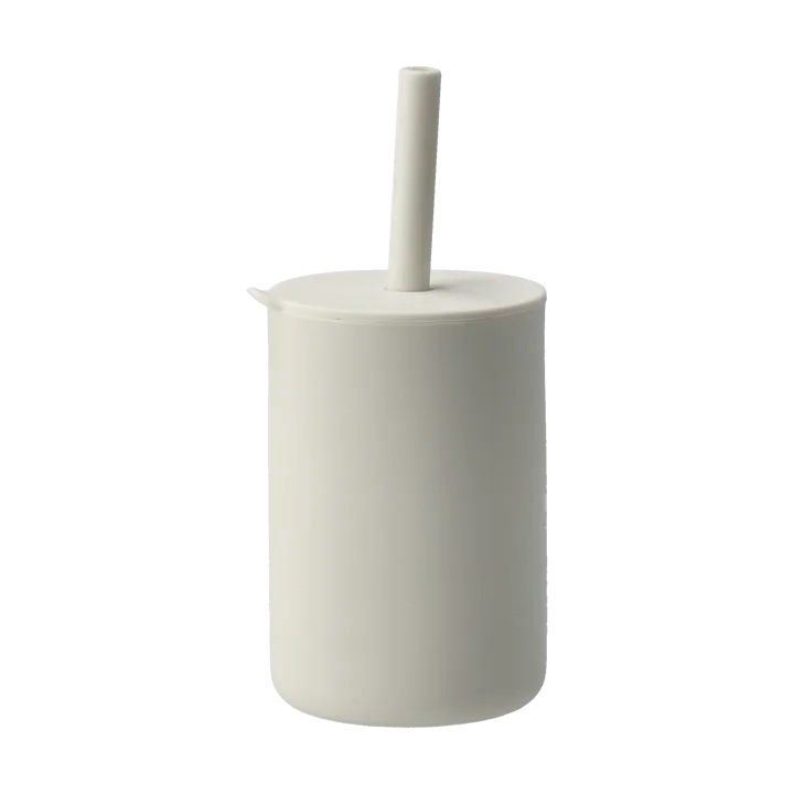Vega mugg med sugrör silikon - Vanilla - Scandi Living