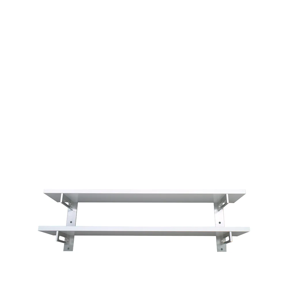 Scherlin skohylla 7, vit, vägg, aluminium, 2 plan Scherlin