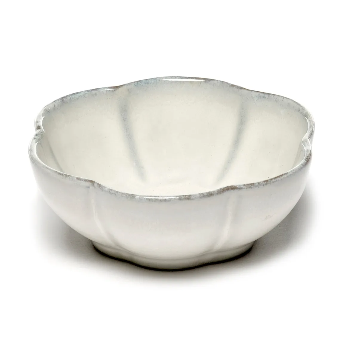 Inku räfflad skål M Ø11 cm, White Serax