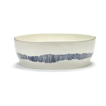 Ottolenghi Feast salladsskål Ø27,5 cm - White stripes-blue - Serax