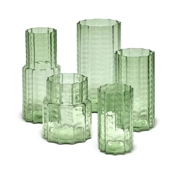 Waves 02 vas 28 cm - Green-clear - Serax