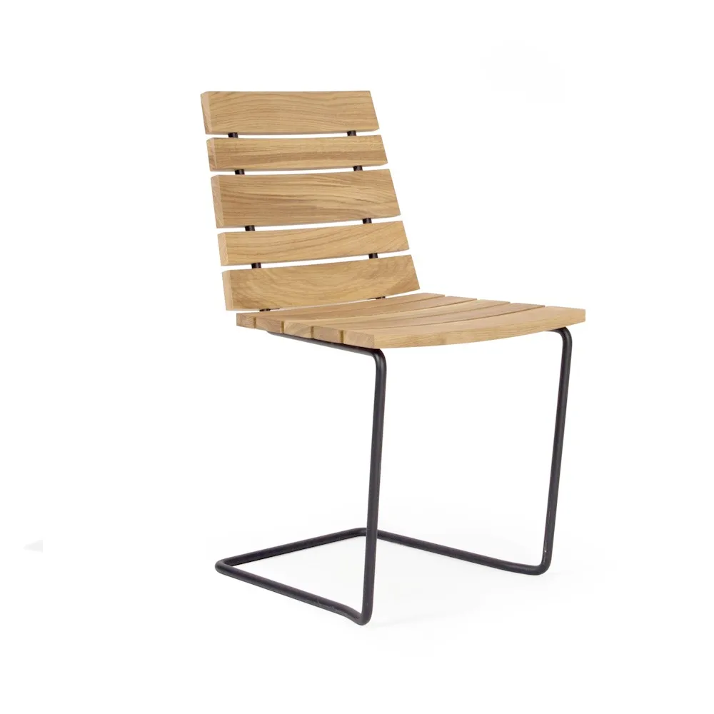 Grinda stol, Teak, svart stativ Skargaarden