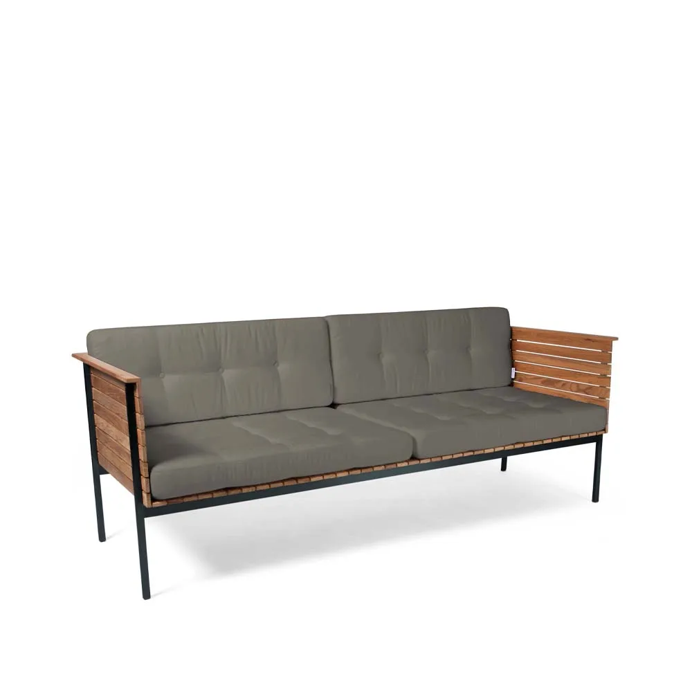 Häringe soffa, Sunbrella Natté Nature Grey-teak-svart Skargaarden