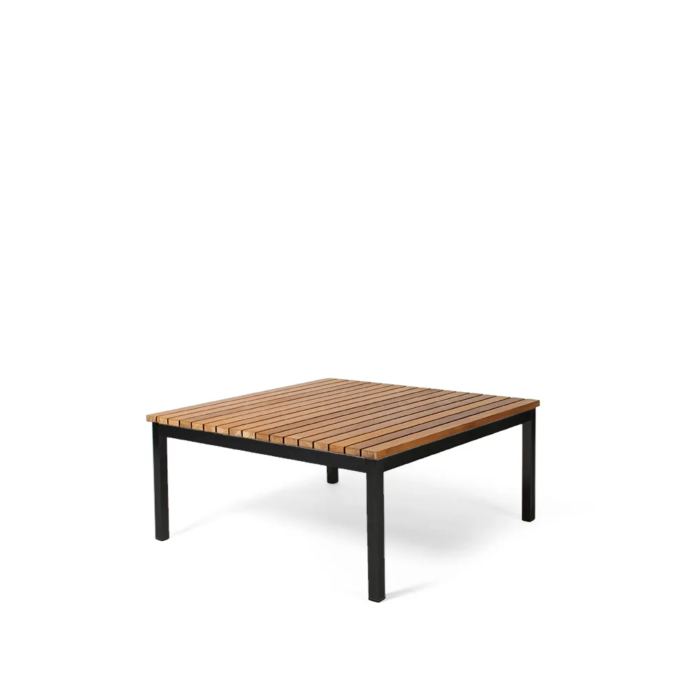 Häringe soffbord, Teak, small, svart stålstativ Skargaarden
