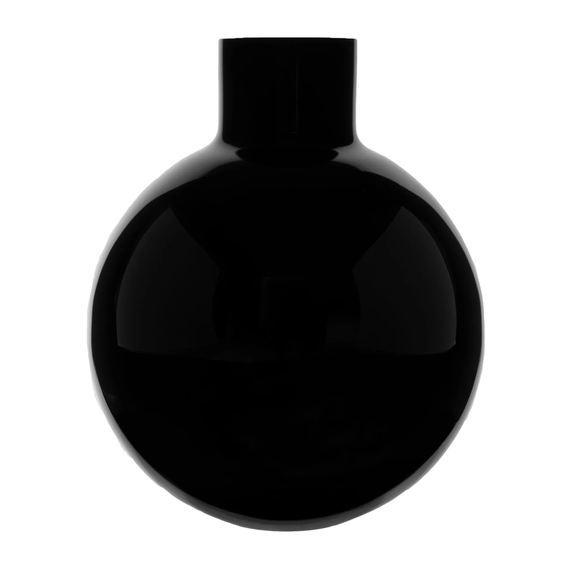 Pallo vas, Svart 31 cm Skrufs Glasbruk