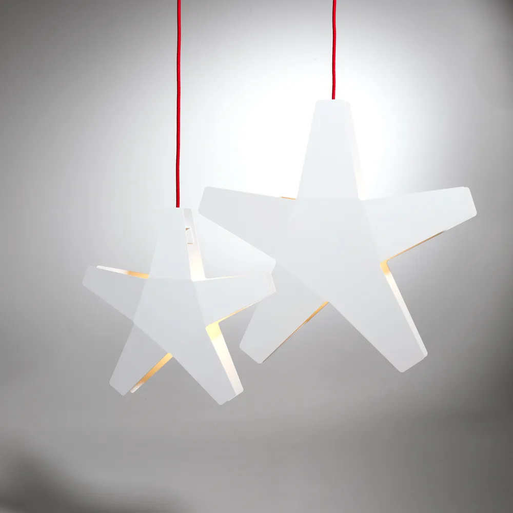 Advent Stjärna Adventsstjärna, grå, 40 cm, ljusgrå textilsladd SMD Design