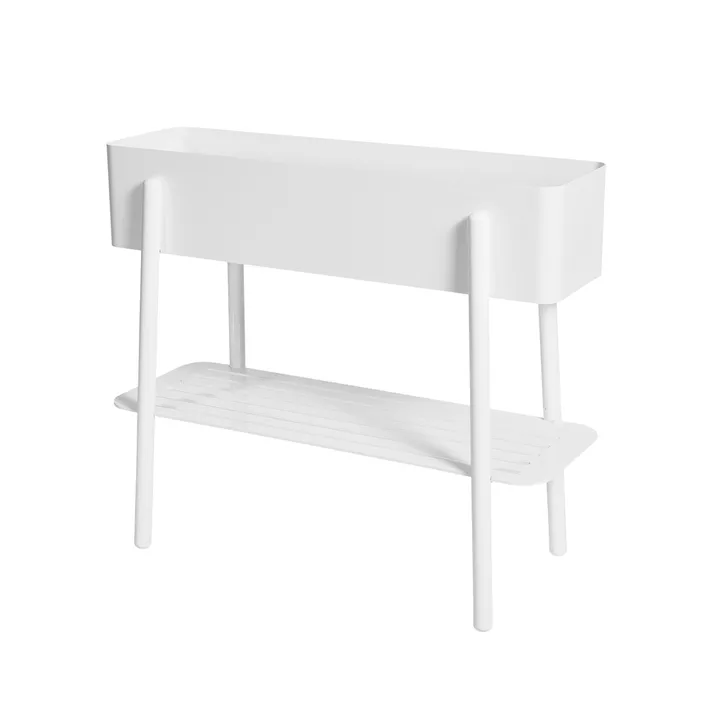 Prunella blomsterbord - vit/aluminium - SMD Design