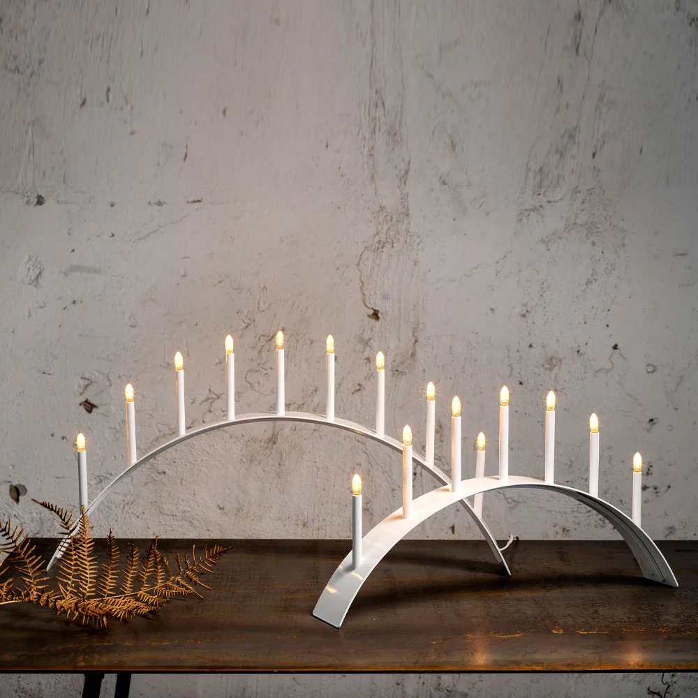 Spica Bow 9 adventsljusstake, Grå SMD Design
