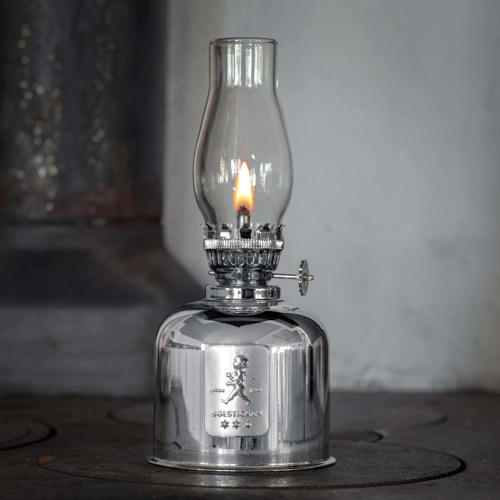 Solstickan fotogenlampa, Silver, Ø8,5x20 cm Solstickan Design