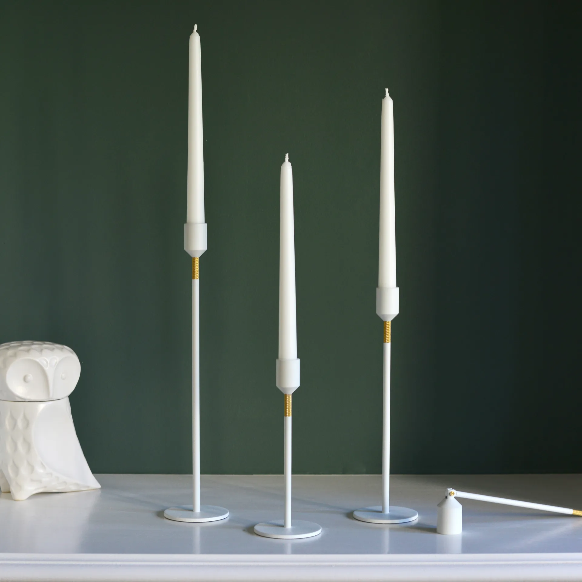 Three Stars ljusstake M 27 cm, Vit Solstickan Design