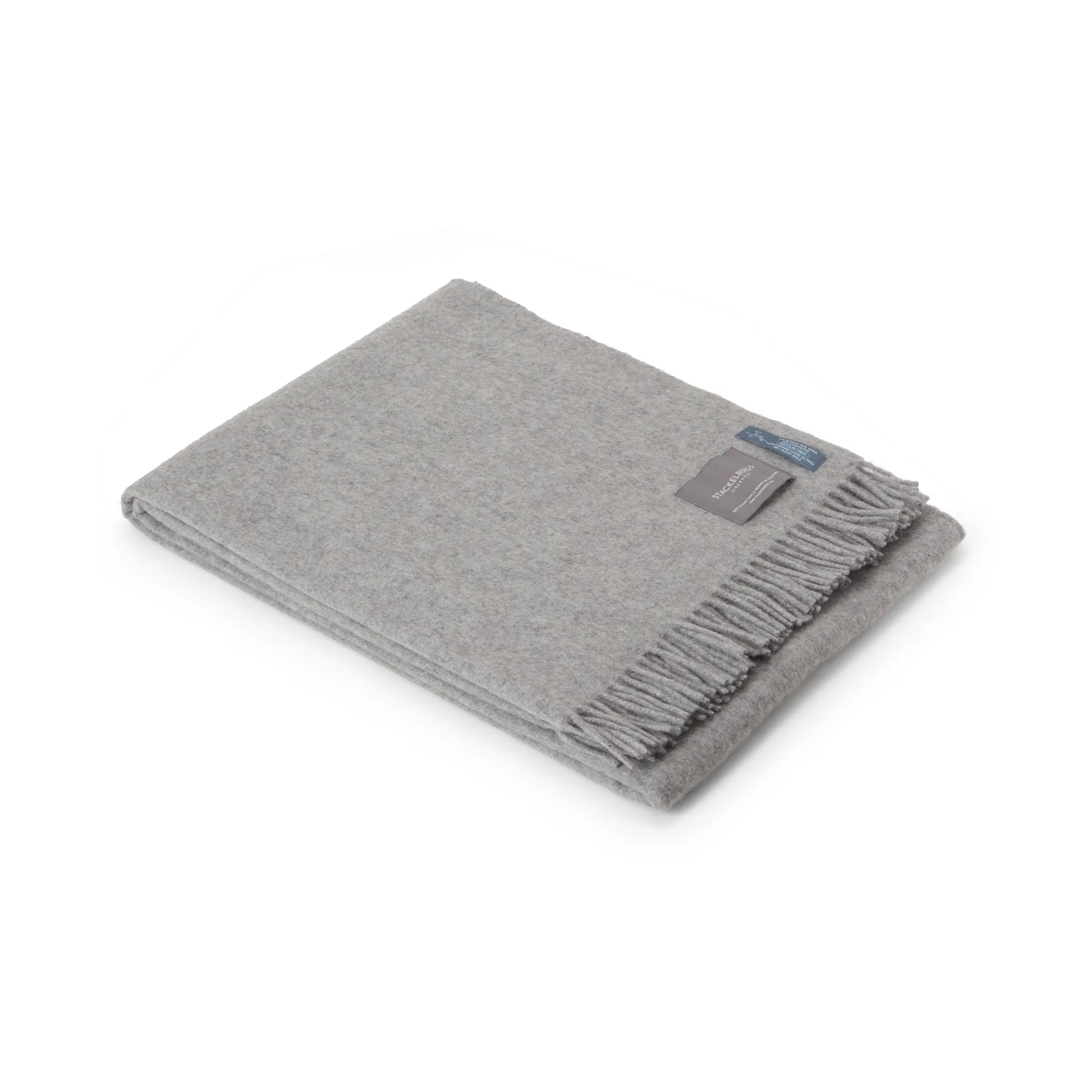 Recycled Alpacka pläd 140x180 cm, Light grey Stackelbergs