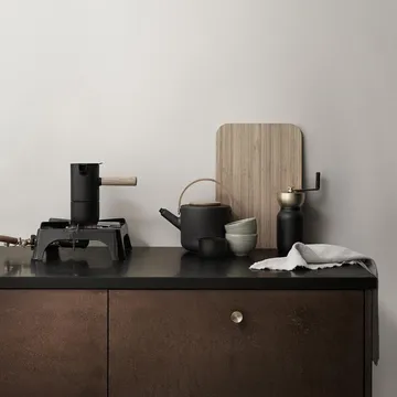 Collar kaffekvarn - svart-mässing - Stelton
