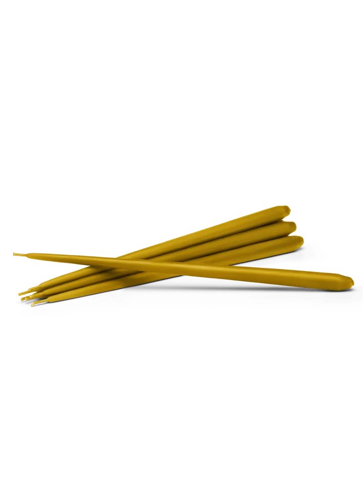 STOFF Nagel antikljus by ester & erik 6-pack - Mustard - STOFF Nagel