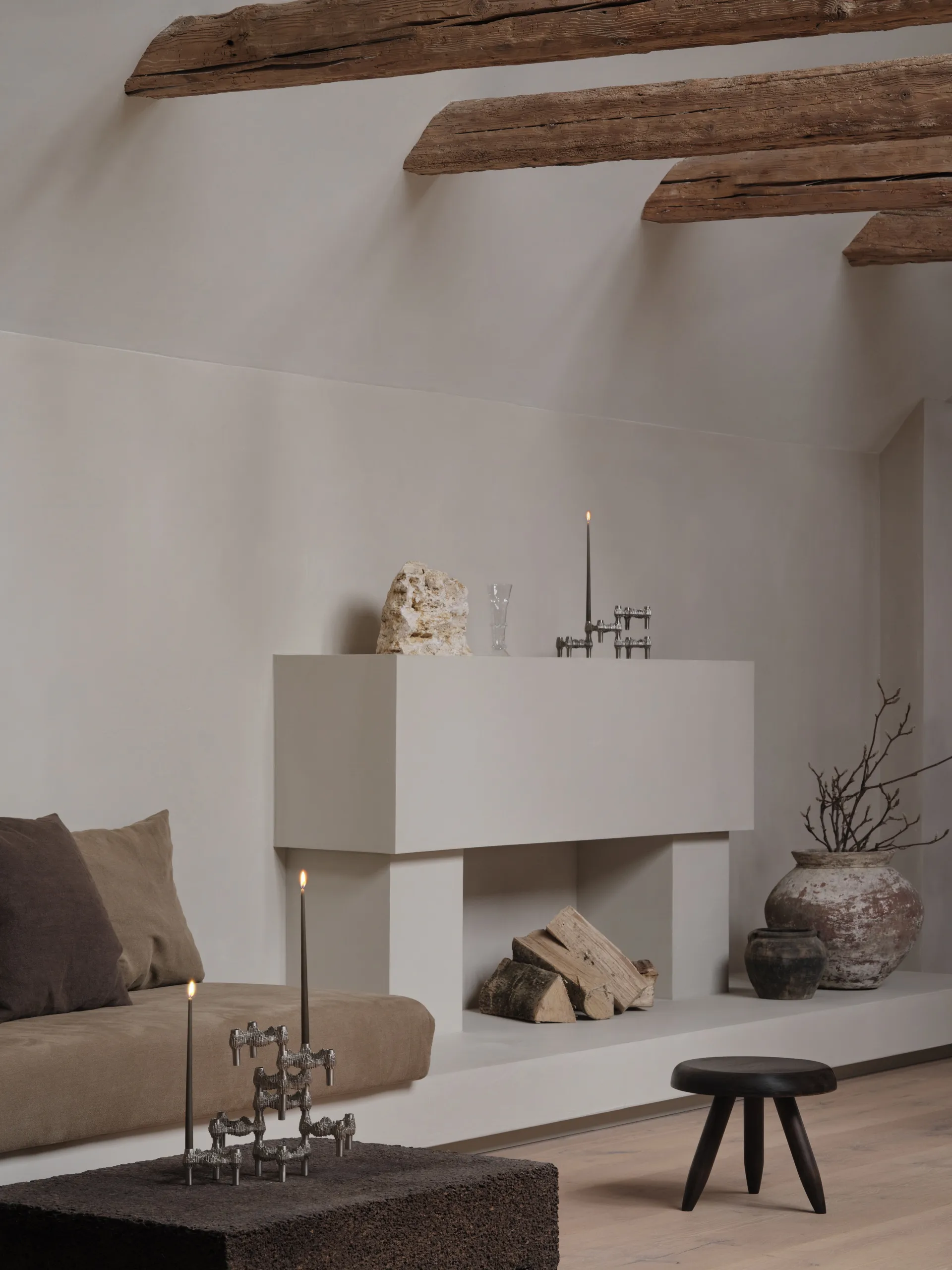 STOFF Nagel Quist ljusstake, Borstad krom STOFF Nagel