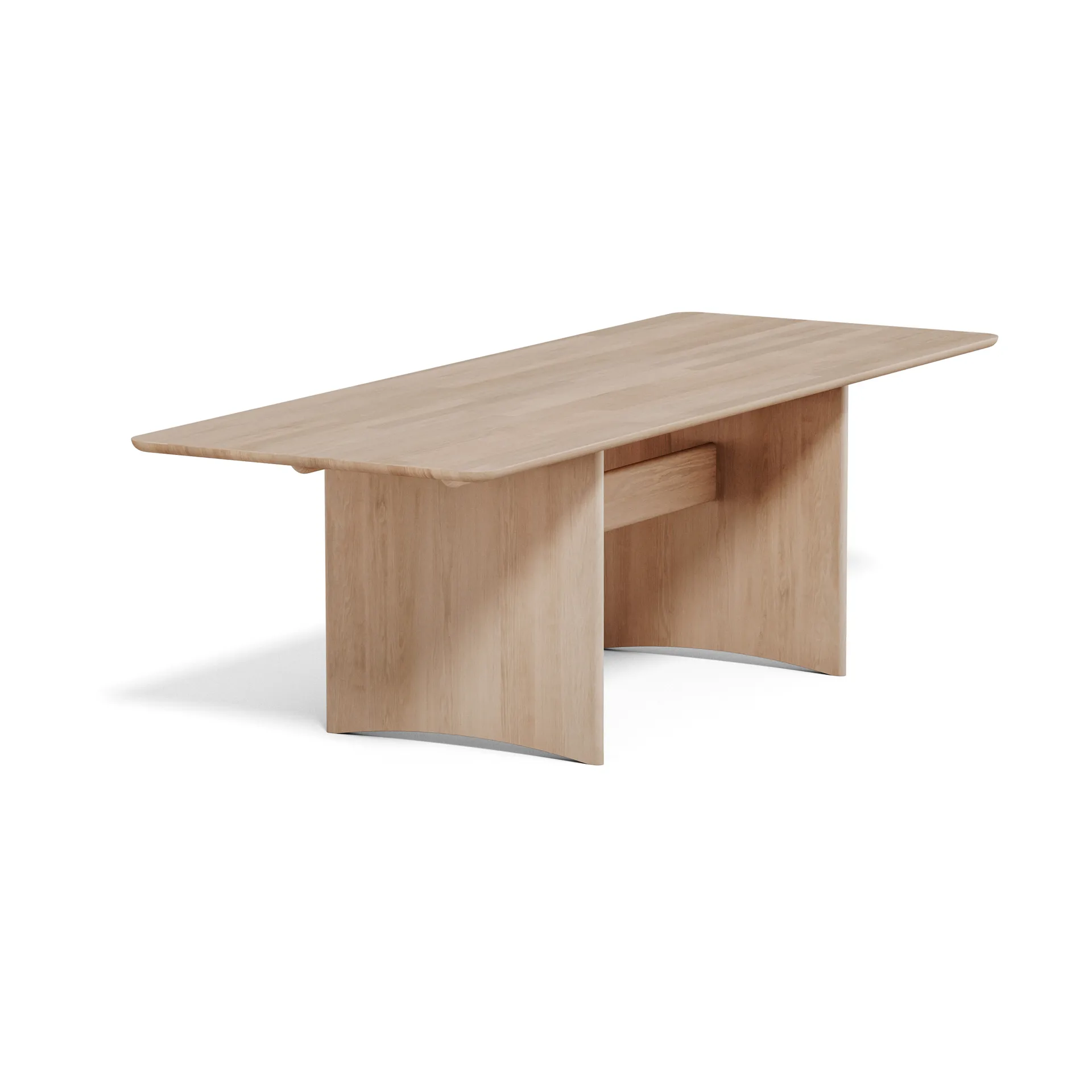 Alt bord 90x245 cm ek, Ljus mattlack Stolab