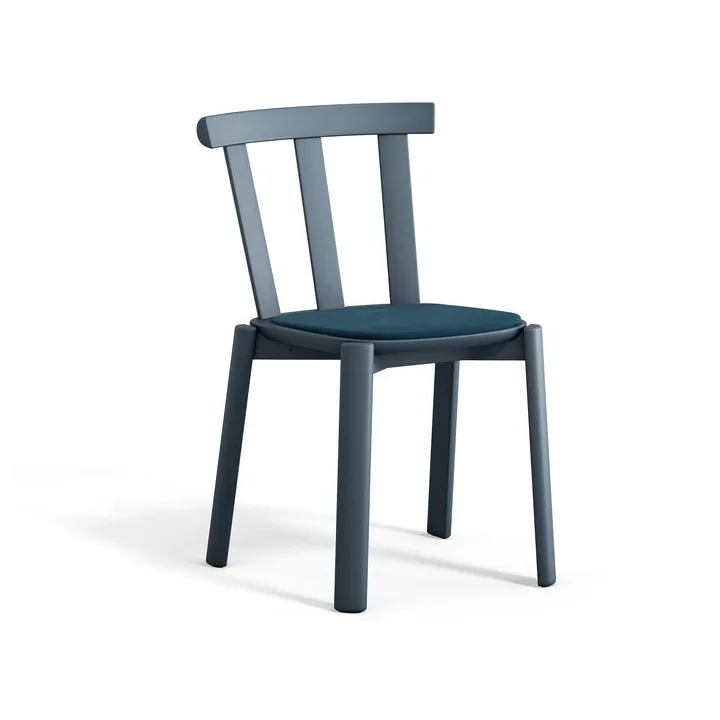 Alt stol klädd sits björk - Vidar 4, 733 blue-åska 66 - Stolab