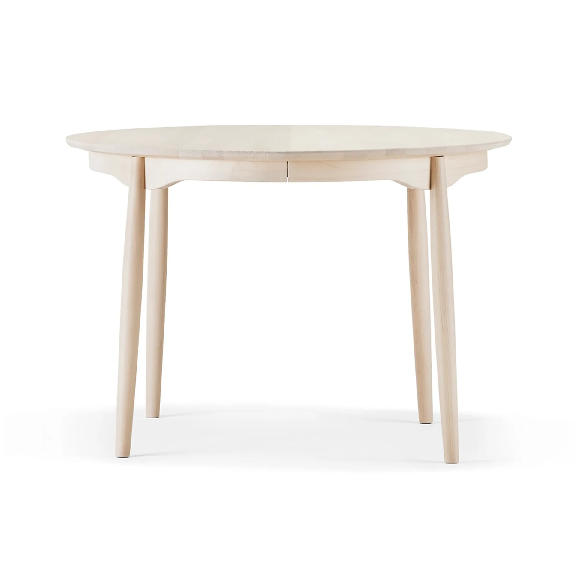 Carl matbord delbart Ø115 cm, Björk ljus mattlack Stolab