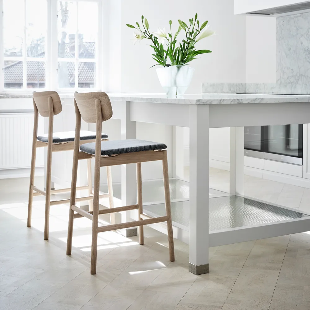 Prima Vista barstol, Brun/beige-oljad ek Stolab
