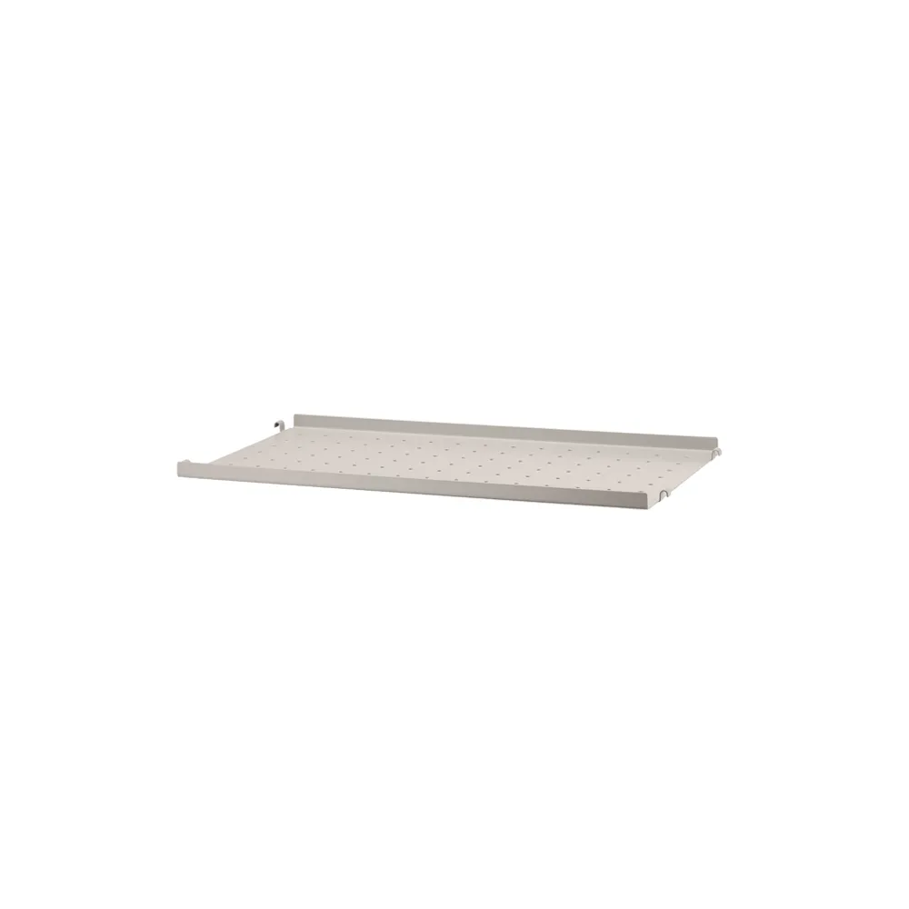 String hyllplan metall, beige, 58x30 cm, låg kant String