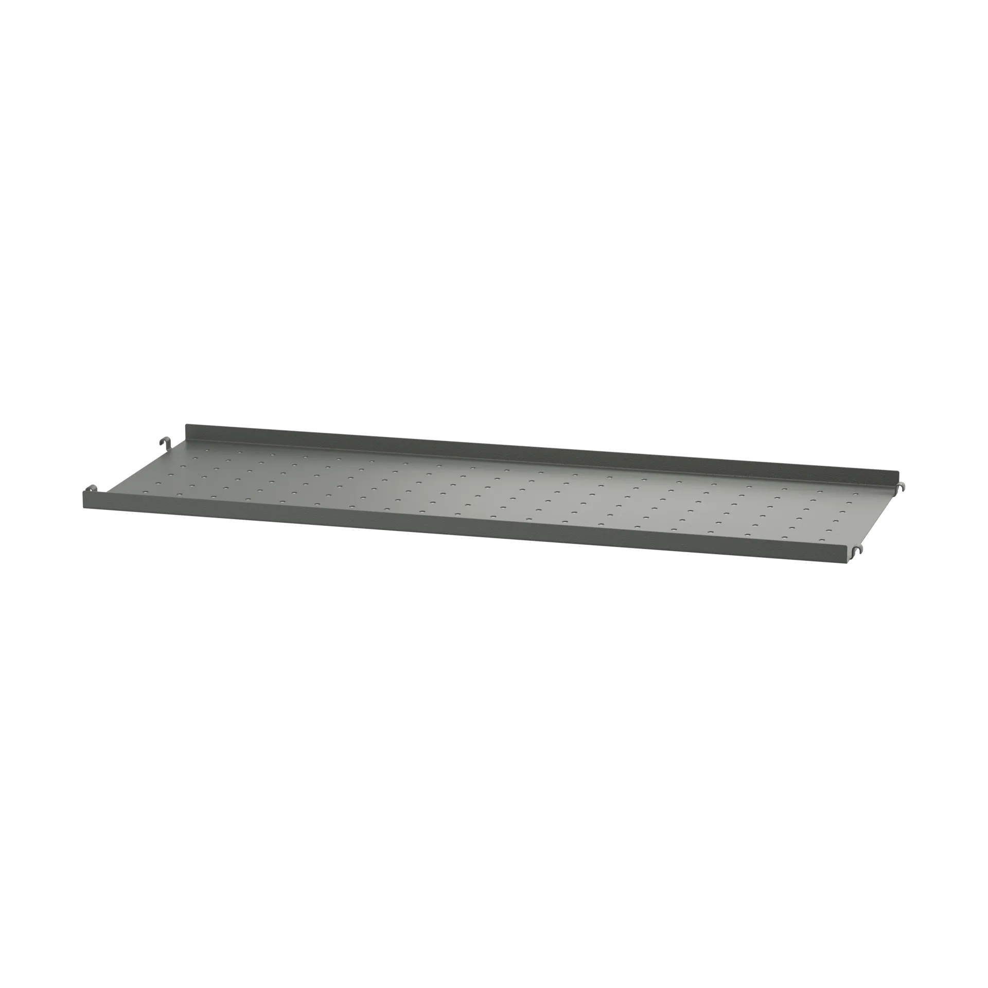 String hyllplan metall, Mörkgrå, 78x30 cm, låg kant String
