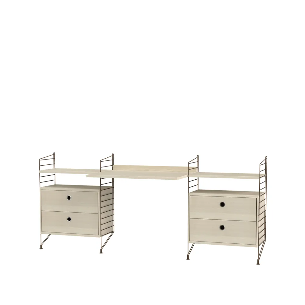 String kontor ask & brun - Kombination C String