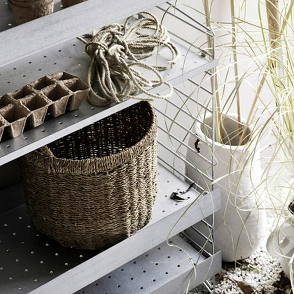 String Outdoor hyllplan, Galvaniserad-58x30 cm-hög kant String