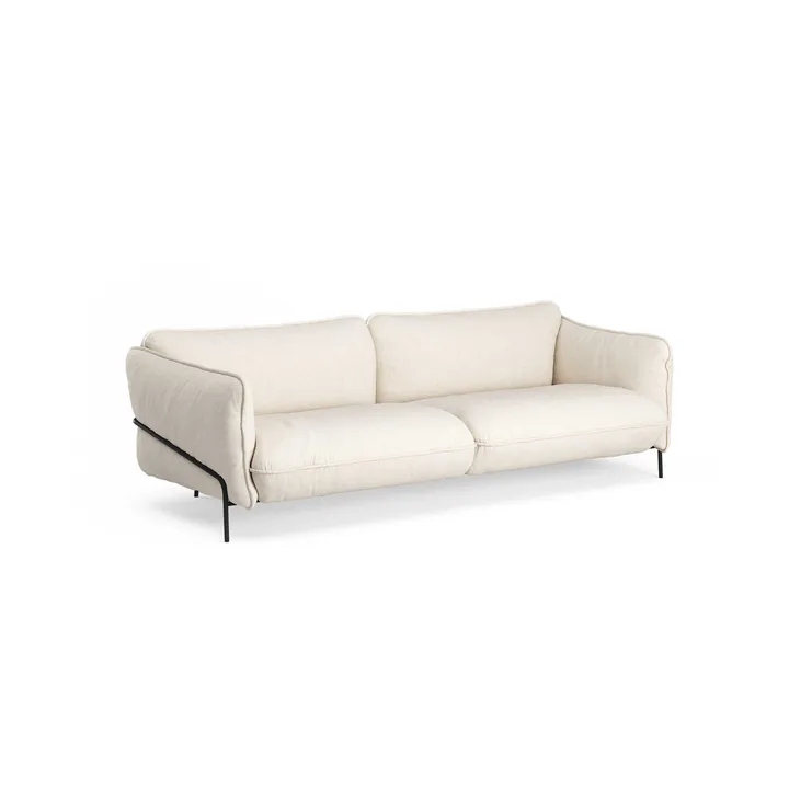 Continental soffa - Sealife Ivory/sand-svartlackerat stål - Swedese