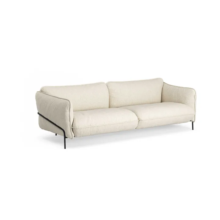 Continental soffa - Wave Champagne-svartlackerat stål - Swedese