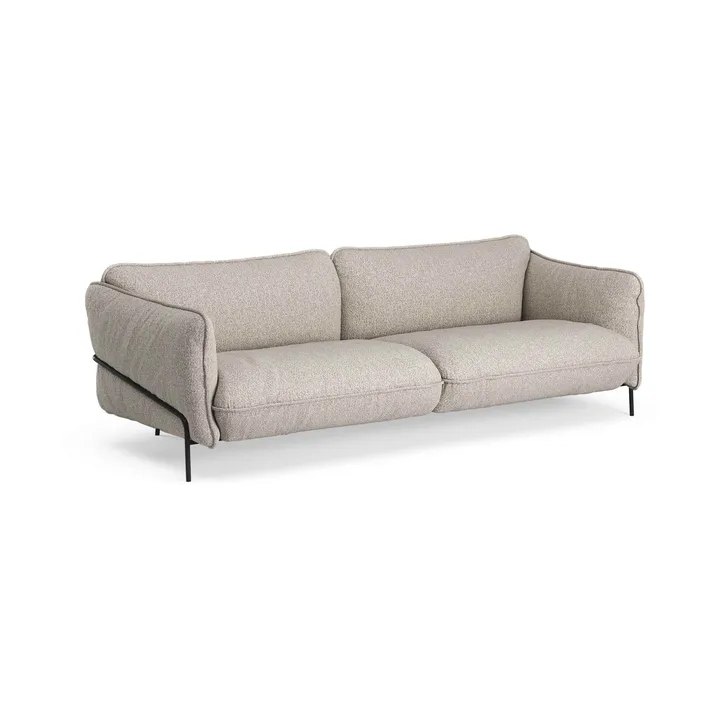 Continental soffa - Wave Cobblestone-svartlackerat stål - Swedese