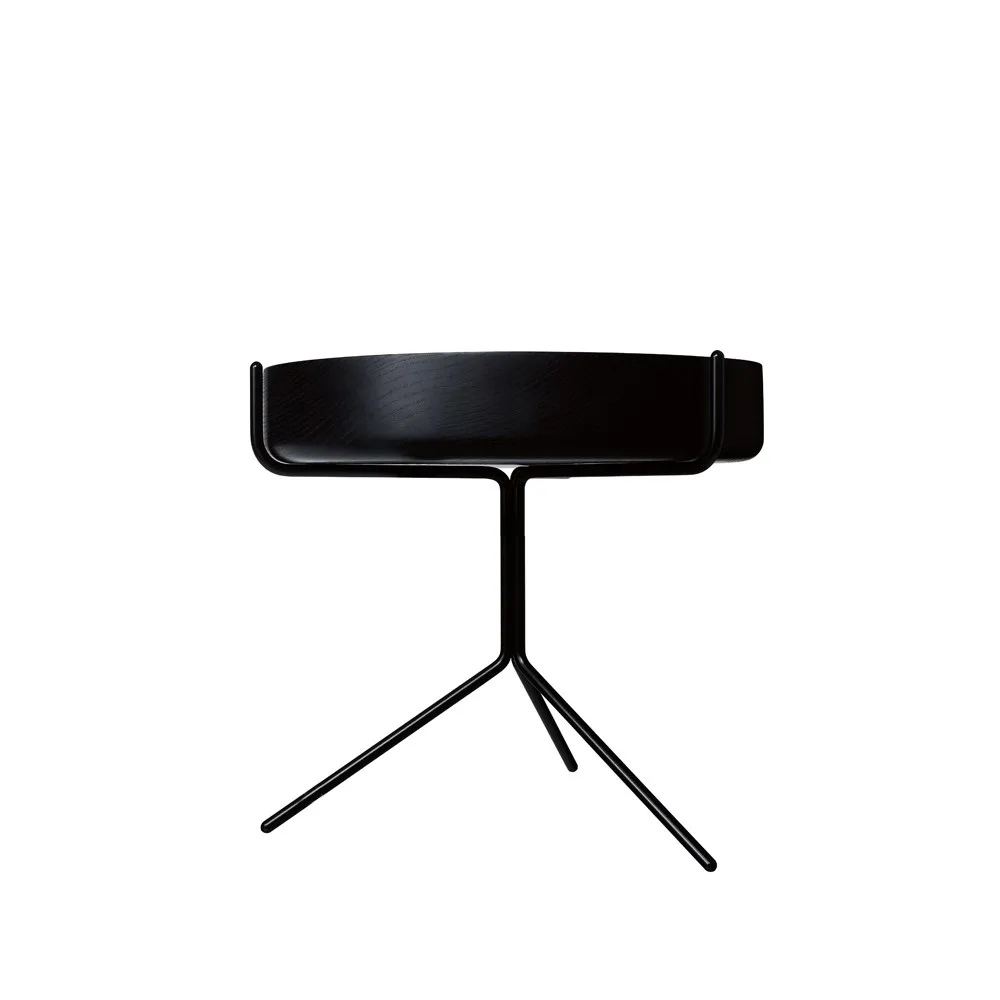 Drum bord, Svartlaserad-h.36cm-svart stativ Swedese