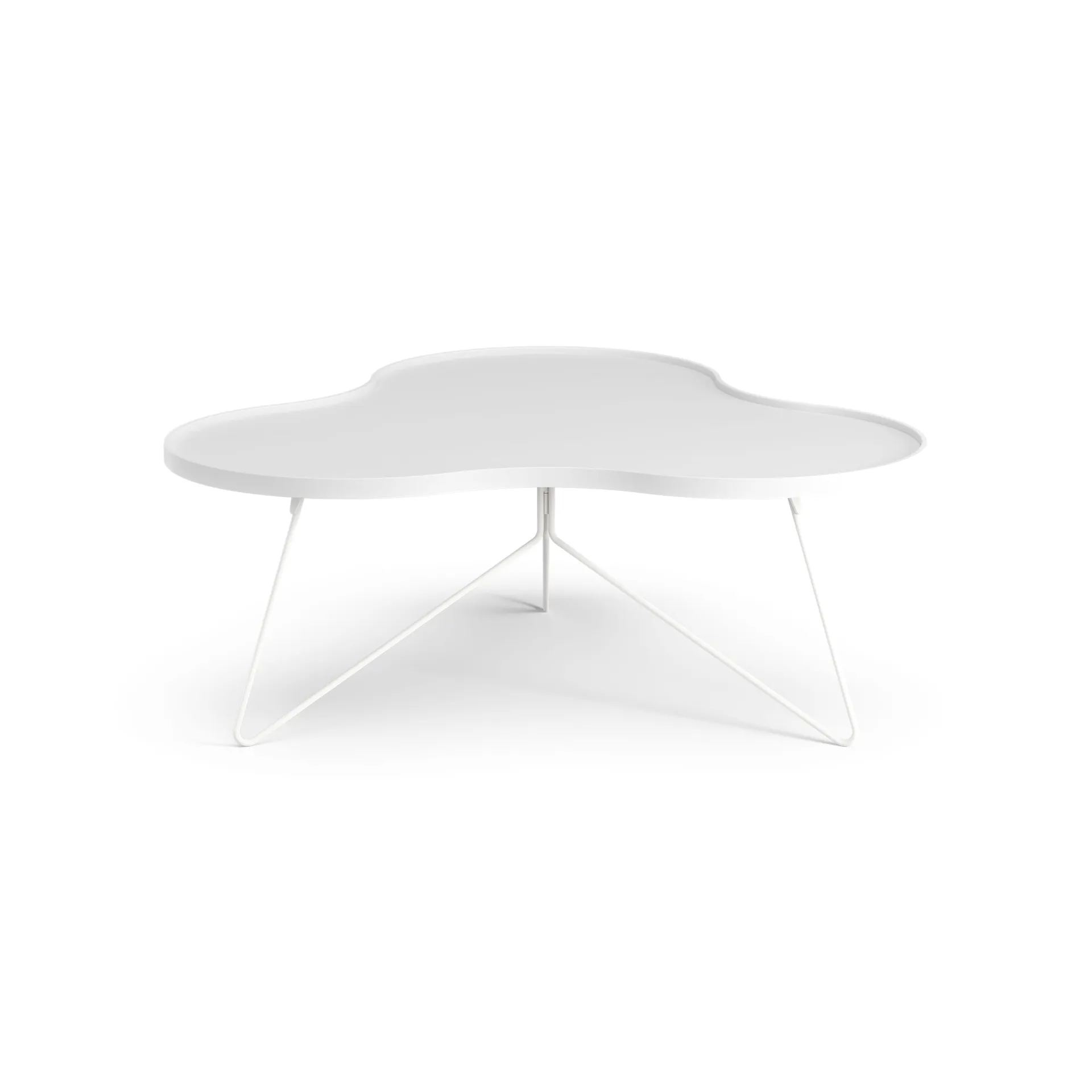 Flower mono bord 107x114 cm, H45 cm Ask vitlaserad Swedese