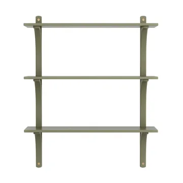 Levi hylla 3 hyllplan - Moss green-mässing, 90 cm - Swedese
