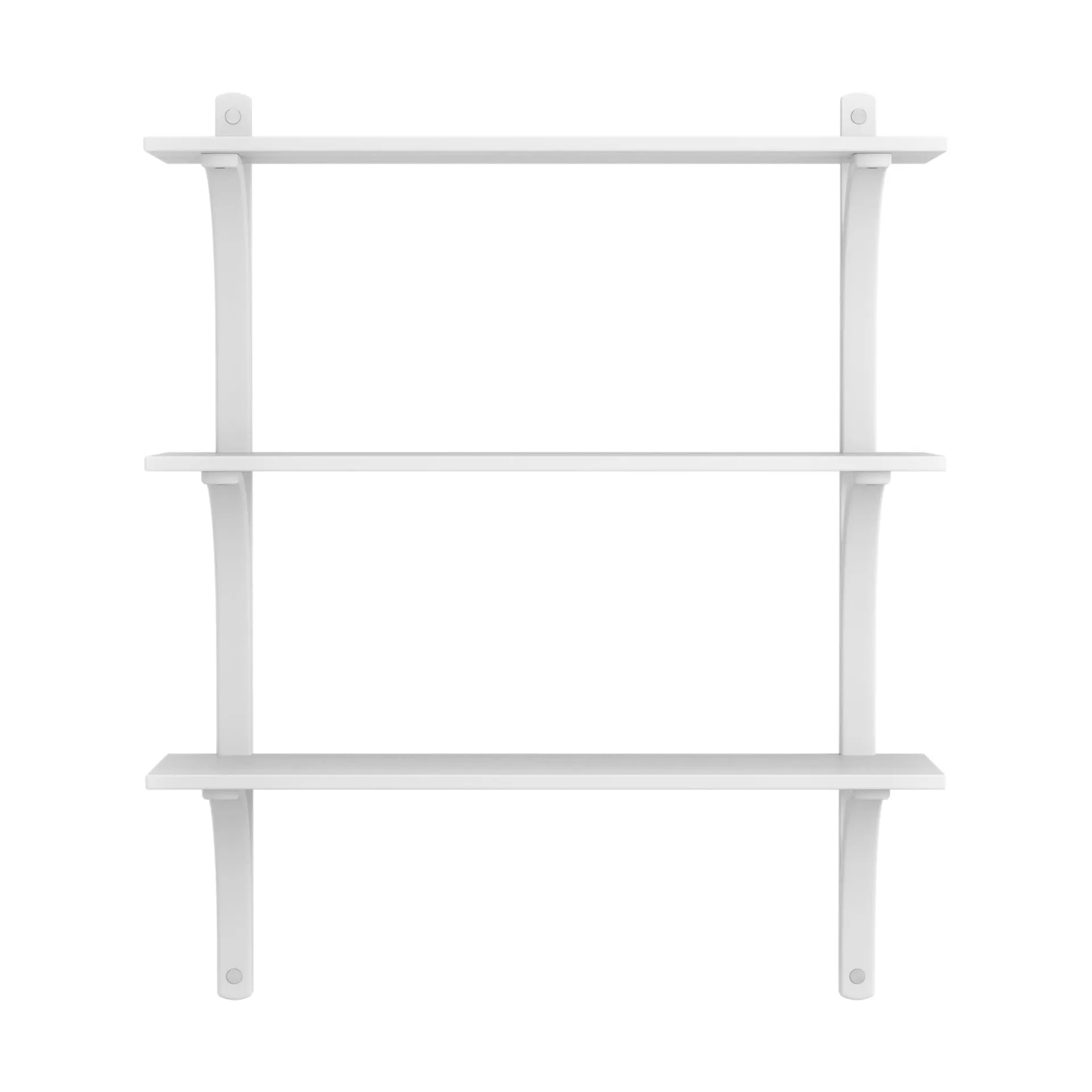 Levi hylla 3 hyllplan, Vitlaserad ask-aluminium, 90 cm Swedese