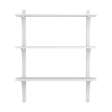 Levi hylla 3 hyllplan - Vitlaserad ask-aluminium, 90 cm - Swedese