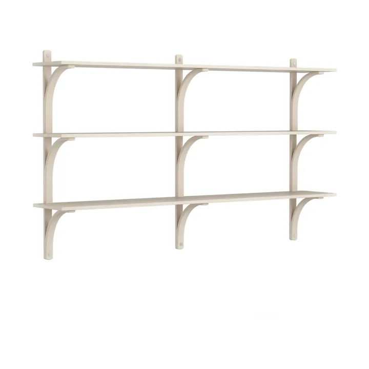 Levi hylla 3 hyllplan - Vitpigmenterad ask-aluminium, 180 cm - Swedese