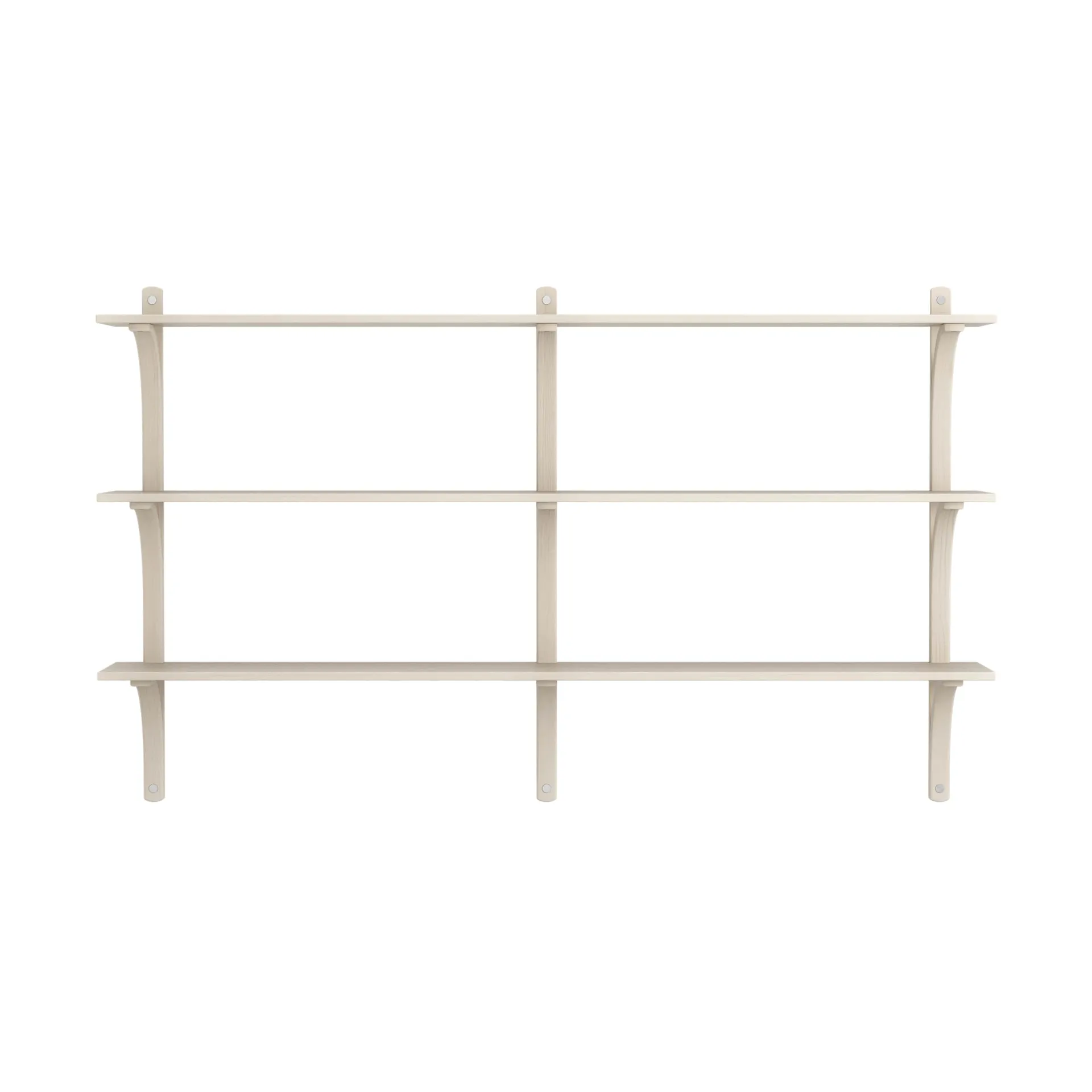 Levi hylla 3 hyllplan, Vitpigmenterad ask-aluminium, 180 cm Swedese