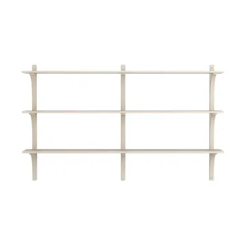 Levi hylla 3 hyllplan - Vitpigmenterad ask-aluminium, 180 cm - Swedese