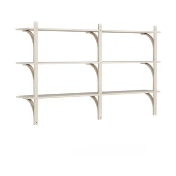 Levi hylla 3 hyllplan - Vitpigmenterad ask-aluminium, 180 cm - Swedese